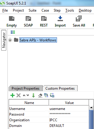 Project Custom Properties - Credentials